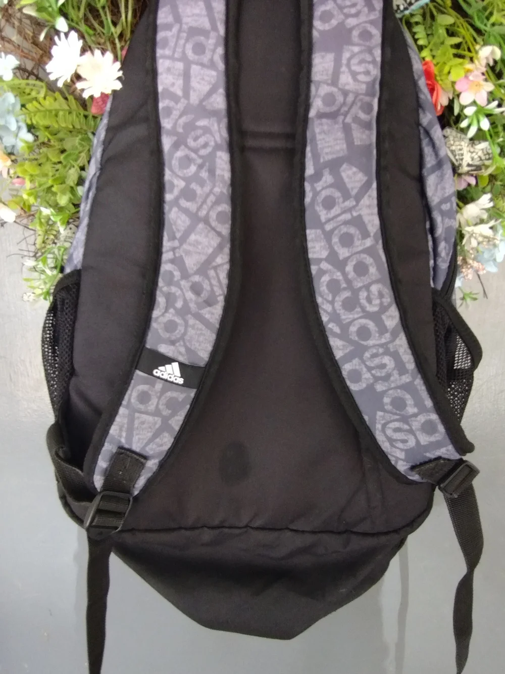 Adidas Gray & Black Backpack